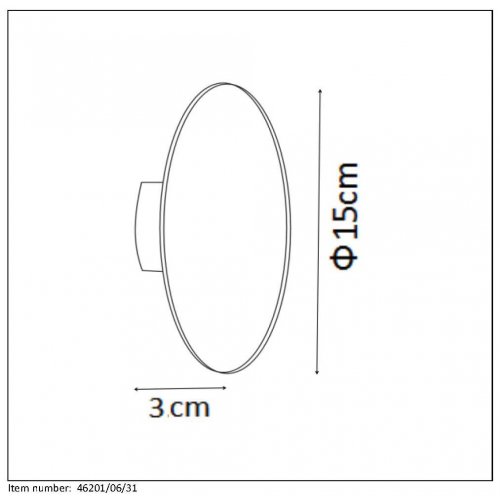 LUCIDE EKLYPS LED Wall Light D15cm 6W 360LM White, nástěnné svítidlo - obrázek