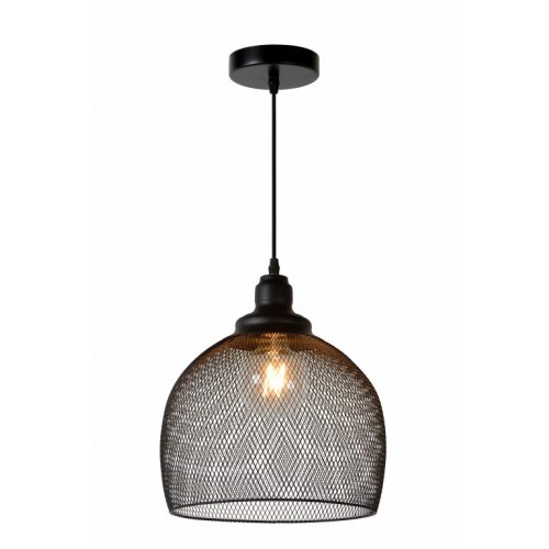 LUCIDE MESH Pendant E27 D28cm H 32cm Black, závěsné svítidlo, lustr - obrázek