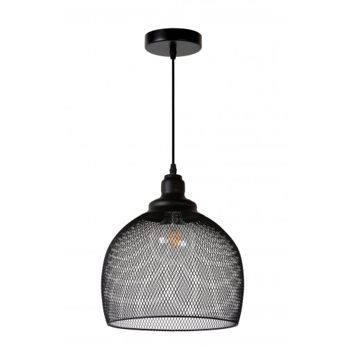 LUCIDE MESH Pendant E27 D28cm H 32cm Black, závěsné svítidlo, lustr - obrázek