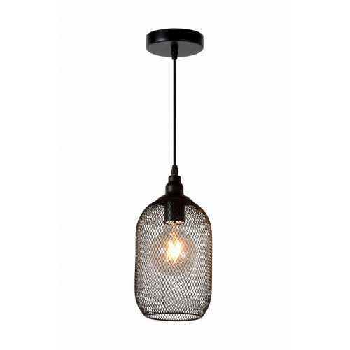 LUCIDE MESH Pendant E27 D15cm H 29cm Black, závěsné svítidlo, lustr - obrázek