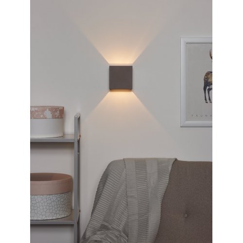 LUCIDE GIPSY Wall Light G9 11,5x11,5x11,5cm Taupe, nástěnné svítidlo - obrázek