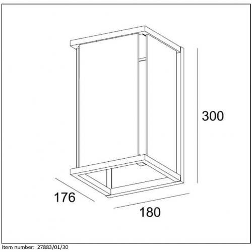 LUCIDE CLAIRE Wall Light LED IP54 E27 Black, venkovní svítidlo - obrázek