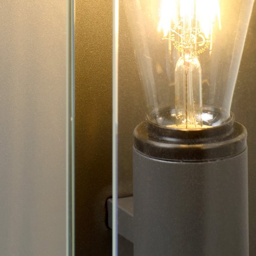 LUCIDE CLAIRE Wall Light LED IP54 E27 Black, venkovní svítidlo - obrázek