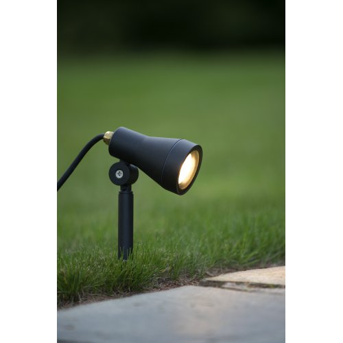 LUCIDE SPIKE Spot LED GU10/5W 320LM Black, venkovní svítidlo - obrázek