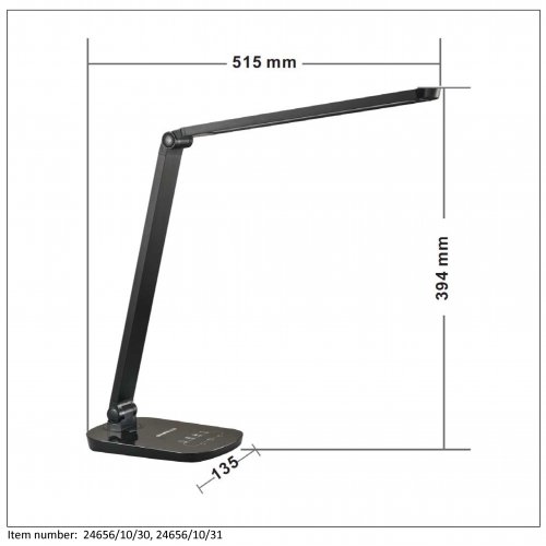 LUCIDE VARIO Desk Lamp 8W 2700-6500K 420LM White, stolní lampa - obrázek