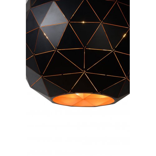 LUCIDE OTONA Pendant E27/60W D40cm Black, závěsné svítidlo, lustr - obrázek