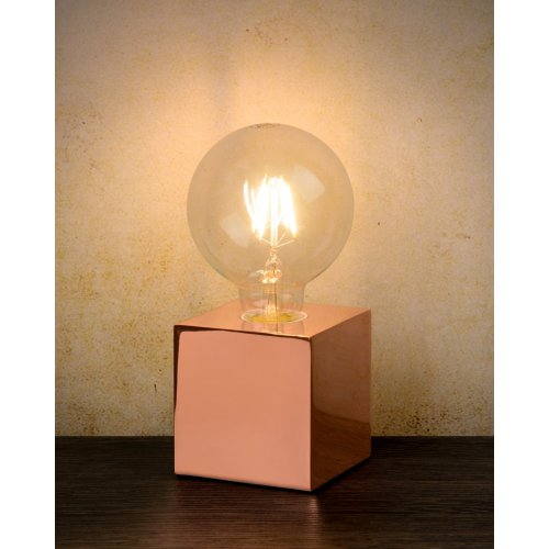 LUCIDE CUBIDO Table Lamp E27/5W H19 D9,5cm Copper, stolní lampa - obrázek