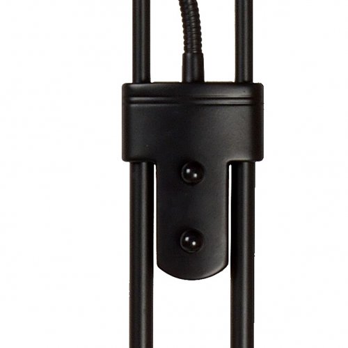 LUCIDE CHAMPION-LED Floor Lamp 20W+4W H180cm Black, stojací lampa - obrázek