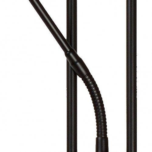 LUCIDE CHAMPION-LED Floor Lamp 20W+4W H180cm Black, stojací lampa - obrázek