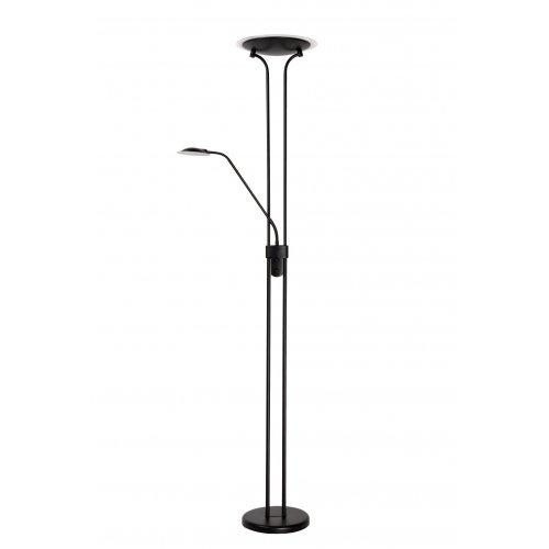 LUCIDE CHAMPION-LED Floor Lamp 20W+4W H180cm Black, stojací lampa - obrázek