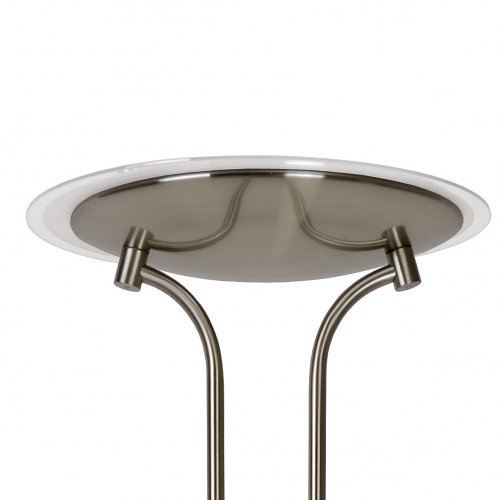 LUCIDE CHAMPION-LED Floor Lamp 20W+4W H180cm Satin Chrome, stojací lampa - obrázek