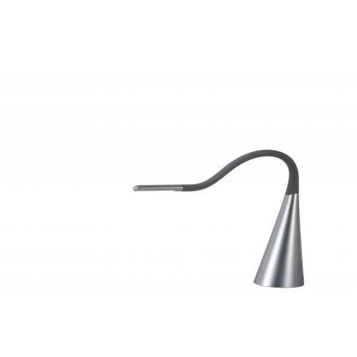 LUCIDE GOOSY LED Desk Lamp 4W 3000K 430LM Silver, stolní lampa - obrázek