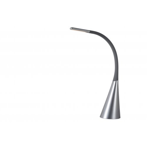 LUCIDE GOOSY LED Desk Lamp 4W 3000K 430LM Silver, stolní lampa - obrázek