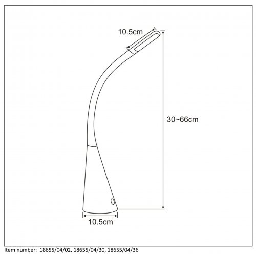 LUCIDE GOOSY LED Desk Lamp 4W 3000K 430LM Silver, stolní lampa - obrázek