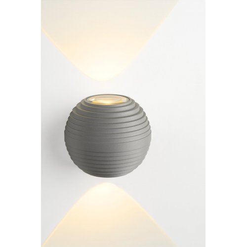 LUCIDE AYO Wall Light LED 2x3W IP54 Grey, venkovní svítidlo - obrázek