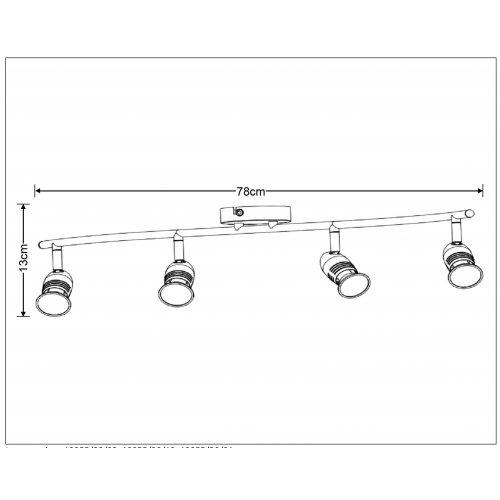 LUCIDE CARO-LED Spot Bow 4xGU10/5W White, bodové svítidlo, bodovka - obrázek