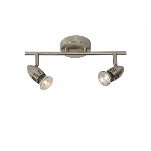 LUCIDE CARO-LED Wall Spot 2xGU10/5W L32 H12.5 Satin Chrome, bodové svítidlo, bodovka - obrázek