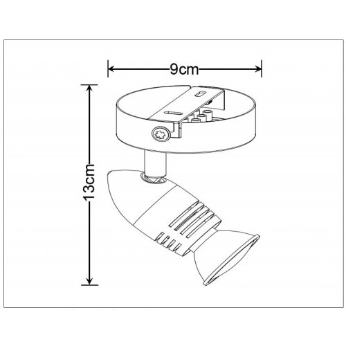 LUCIDE CARO-LED Wall Spot 1xGU10/5W D8.5 H10.5 White, bodové svítidlo, bodovka - obrázek