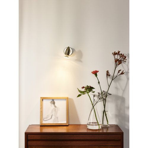 LUCIDE CARO-LED Wall Spot 1xGU10/5W D8.5 H10.5 Satin Chrome, bodové svítidlo, bodovka - obrázek