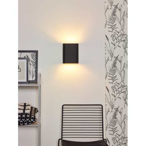 LUCIDE OVALIS Wall Light 2xE14/9W Black, nástěnné svítidlo - obrázek