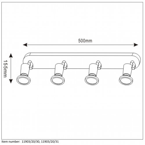 LUCIDE JASTER LED Spot 4xGU10/5W 320LM Black, bodové svítidlo, bodovka - obrázek