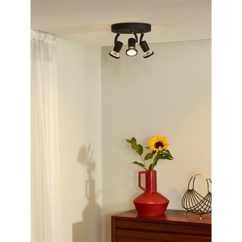 LUCIDE JASTER LED Spot 3xGU10/5W 320LM Black, bodové svítidlo, bodovka - obrázek