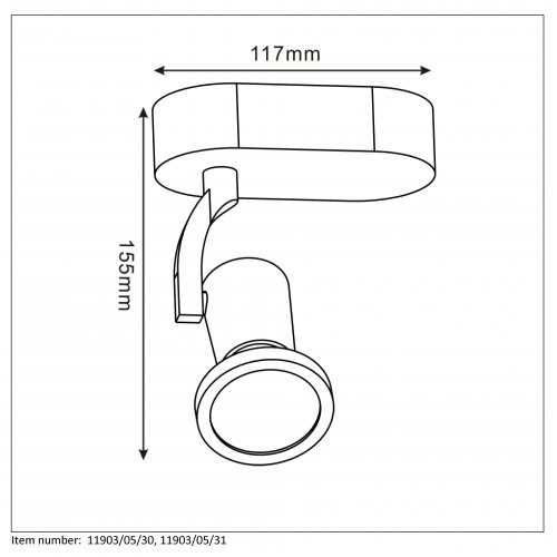 LUCIDE JASTER LED Spot GU10/5W 320LM Black, bodové svítidlo, bodovka - obrázek
