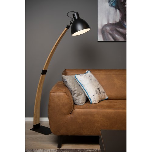 LUCIDE CURF Floor Lamp E27/60W Black, stojací lampa - obrázek