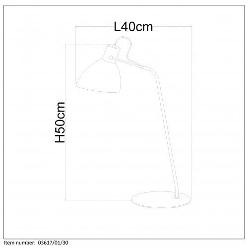 LUCIDE SHADI Desk Lamp E14 H50cm Black, stolní lampa - obrázek