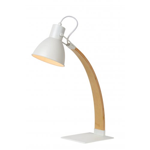 LUCIDE CURF Desk Lamp E27/60W White, stolní lampa - obrázek