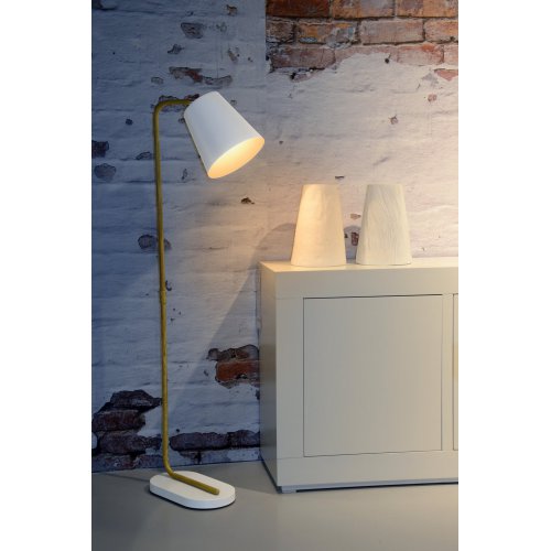 LUCIDE CONA FloorLamp E27 L38 W21 H140cm White, stojací lampa - obrázek