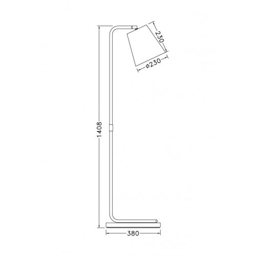 LUCIDE CONA FloorLamp E27 L38 W21 H140cm White, stojací lampa - obrázek