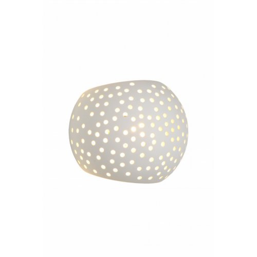 LUCIDE GIPSY Wall Light Round G9 15x12x11cm White, nástěnné svítidlo