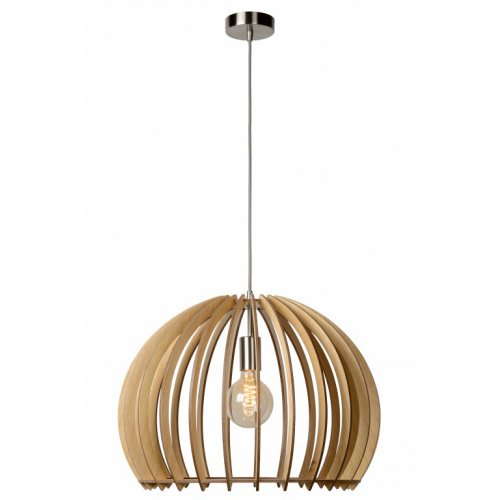 LUCIDE BOUNDE Pendant E27 D50 H37cm Light Wood, závěsné svítidlo, lustr - obrázek