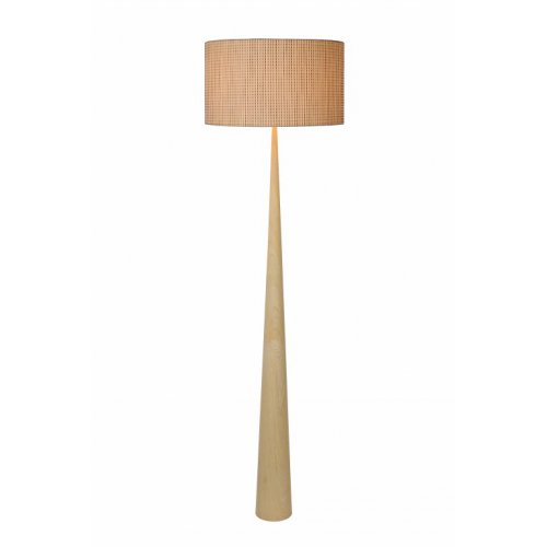 LUCIDE CONOS Floor lamp E27 H76 D48cm Light Wood, stojací lampa - obrázek