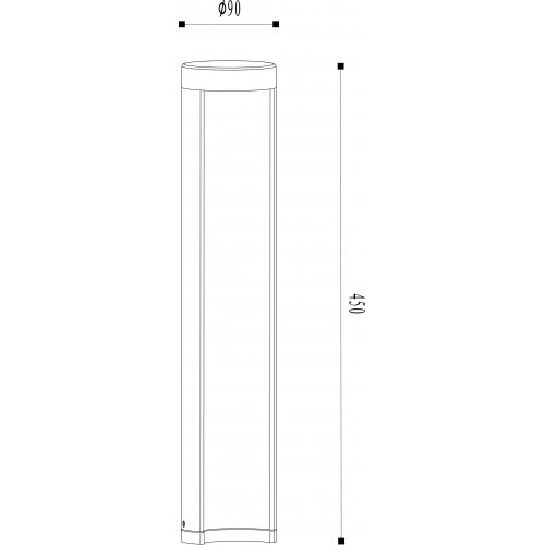 LUCIDE COMBO Post LED 7W IP54 3000K H45 D9cm Black, venkovní svítidlo - obrázek