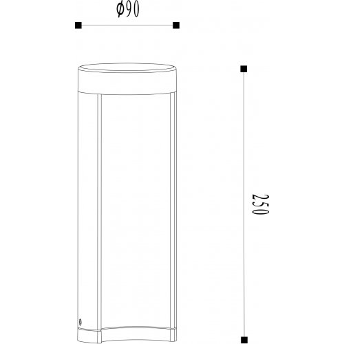 LUCIDE COMBO Post LED 7W IP54 3000K H25 D9cm Black, venkovní svítidlo - obrázek