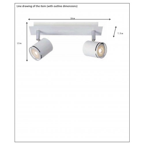 LUCIDE RILOU Spot LED 2x5W White, bodové svítidlo, bodovka - obrázek