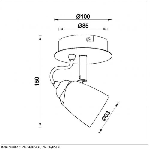 LUCIDE RIDE-LED Spot GU10/5W 3000K White, bodové svítidlo, bodovka - obrázek