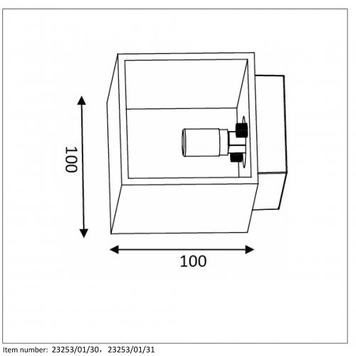 LUCIDE XERA Wall light Square 1xG9 H10 W10 L8,2 Black, nástěnné svítidlo - obrázek