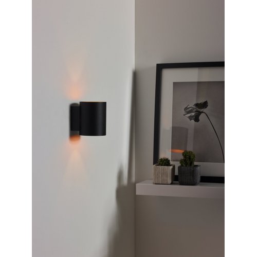 LUCIDE XERA Wall light Round 1xG9 D8 H10 W10cm Black, nástěnné svítidlo - obrázek