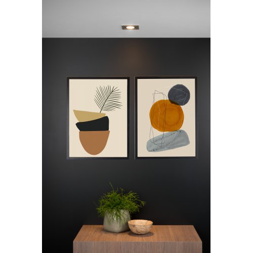 LUCIDE TUBE Spot Square D9cm GU10 Satin Chrome, bodové svítidlo, bodovka - obrázek