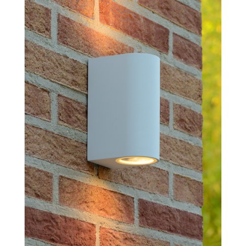 LUCIDE ZORA-LED Wall Light 2xGU10/5W White, venkovní svítidlo - obrázek