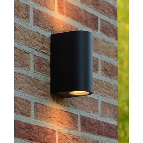 LUCIDE ZORA-LED Wall Light 2xGU10/5W Black, venkovní svítidlo - obrázek