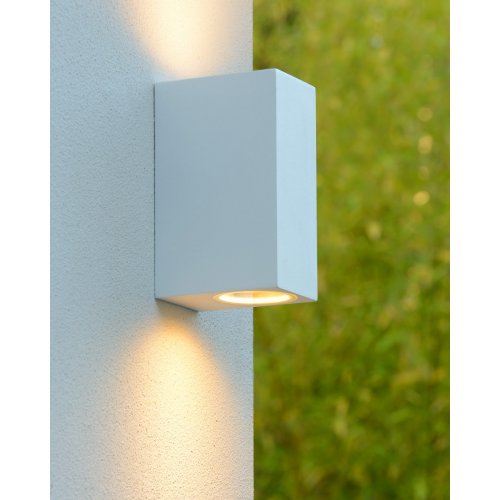 LUCIDE ZORA-LED Wall Light 2xGU10/5W White, venkovní svítidlo - obrázek