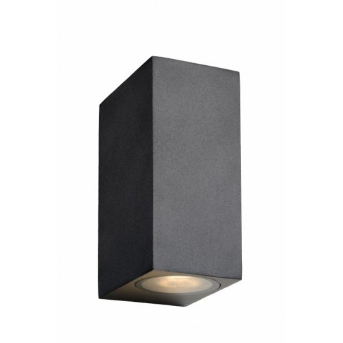 LUCIDE ZORA-LED Wall Light 2xGU10/5W Black, venkovní svítidlo - obrázek