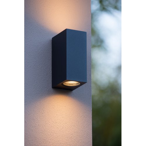 LUCIDE ZORA-LED Wall Light 2xGU10/5W Black, venkovní svítidlo - obrázek