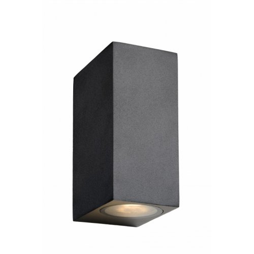 LUCIDE ZORA-LED Wall Light 2xGU10/5W Black, venkovní svítidlo
