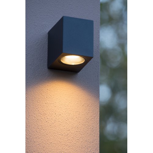 LUCIDE ZORA-LED Wall Light GU10/5W Black, venkovní svítidlo - obrázek