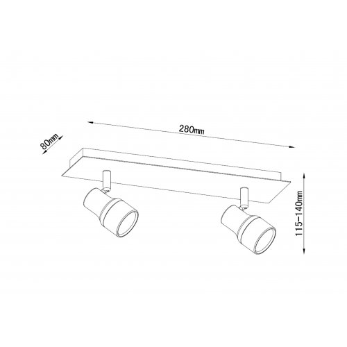 LUCIDE SIRENE-LED Spot 2xGU10/5W D10, IP44, White, bodové svítidlo, bodovka - obrázek